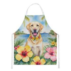 Yellow Labrador Retriever Luau Apron (Color: DAC6465)