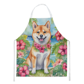 Shiba Inu Luau Apron (Color: DAC6520)