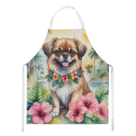 Tibetan Spaniel Luau Apron (Color: DAC6528)