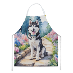 Siberian Husky Spring Path Apron (Color: DAC6719)