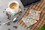 Lots of White Pomeranian Foam Coasters