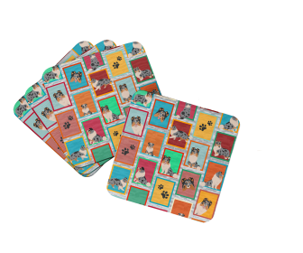 Lots of Blue Merle Sheltie Foam Coasters (Color: 194030685969)