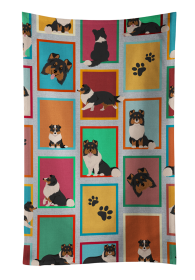 Lots of Tricolor Sheltie Kitchen Towel (Color: 194030682166)