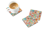 Lots of Red Cardigan Corgi Foam Coasters