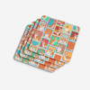 Lots of Red Cardigan Corgi Foam Coasters