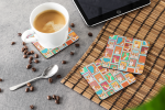 Lots of Red Cardigan Corgi Foam Coasters