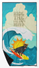 Surfer Dog Black Pit Bull Terrier Premium Beach Towel