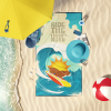 Surfer Dog Red Basset Hound Premium Beach Towel