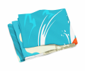 Surfer Bichon Frise Beach Towel