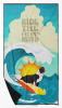Surfer Dog Border Collie Premium Beach Towel