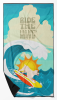 Surfer Dog White Boxer Premium Beach Towel