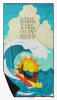 Surfer Dog Longhair Sable Dachshund Premium Beach Towel
