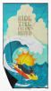 Surfer Dog Black and Tan Dachshund Premium Beach Towel
