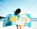 Surfer Dog Dalmatian Premium Beach Towel