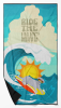 Surfer Dog Silver Fox Labrador Retriever Premium Beach Towel