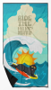 Surfer Dog Grey Newfoundland Premium Beach Towel