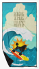 Surfer Dog Standard Black Poodle Premium Beach Towel
