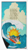 Surfer Dog Blue Merle Sheltie Premium Beach Towel
