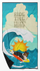 Surfer Dog Tricolor Sheltie Premium Beach Towel