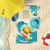 Surfer Dog Shih Tzu Premium Beach Towel