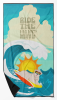 Surfer Dog Wheaten Terrier Premium Beach Towel