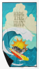 Surfer Dog Blue Merle Cardigan Corgi Premium Beach Towel