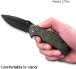 CIVIVI Pintail Knife Blade + Dark Green Micarta Handle