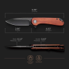 CIVIVI Elementum Knife Blade + Cuibourtia Wood Handle