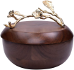 Acacia Wood Bowl with Lid