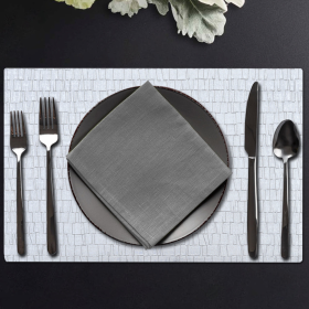 Elegant PVC Placemats for Dining Table (Style: Silver)
