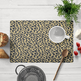 Stylish PVC Placemats for Dining Table (Style: Gold and Black  Leopard Skin Pattern)