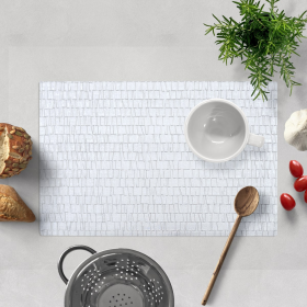 Stylish PVC Placemats for Dining Table (Style: Silver  Bamboo Pattern)