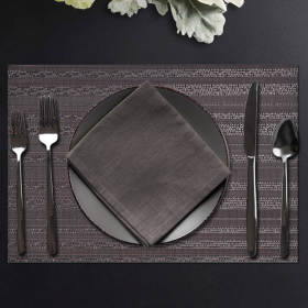 Exquisite PVC Placemats for Dining Table (Style: Brown 3)