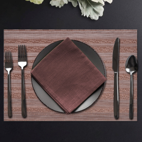 Exquisite PVC Placemats for Dining Table (Style: Light Brown)