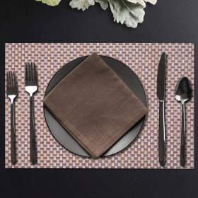Exquisite PVC Placemats for Dining Table (Style: Brown 7)