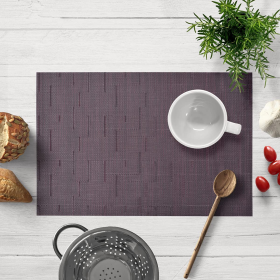 Exquisite PVC Placemats for Dining Table (Style: Burgundy)