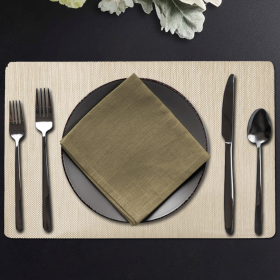 Exquisite PVC Placemats for Dining Table (Style: Beige 2)
