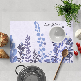 Exquisite PVC Placemats for Dining Table (Style: Blue 1)