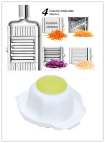 Vegetable And Fruit Slicer Stainless Steel Peeler (Option: 4pcs set Hand guard)