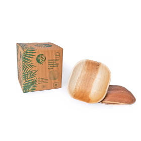 BOSNAL Palm Leaf Plates (Option: 4" Square Plate Plate)