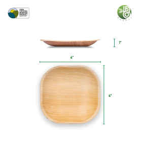BOSNAL Palm Leaf Plates (Option: 6" Round Bowl)