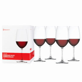 Spiegelau Salute Bordeaux Glass (Set Of 4) (Color: Clear, size: 25 oz)