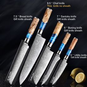 Kitchen Chef’s Knife Set (Option: 5 Piece Set)