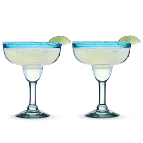 Primavera Recycled Margarita Glass Set by Twine Living (Color: Clear)