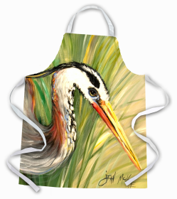 Bird Apron (Color: Animals/Birds/Bird - Blue Heron 1, size: 31 x 27)