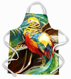 Bird Apron (Color: Animals/Birds/Bird - Mandarin Pheasant, size: 31 x 27)