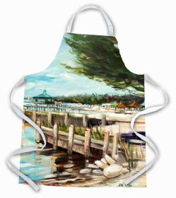 Beach Apron (Color: Beach/Beach and Lake Scenes/Sailboats 4, size: 31 x 27)