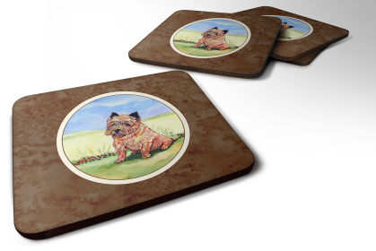 Dog Breed Terrier Group Foam Coaster (Color: Cairn Terrier and the Chipmunk, size: 3.5 x 3.5)