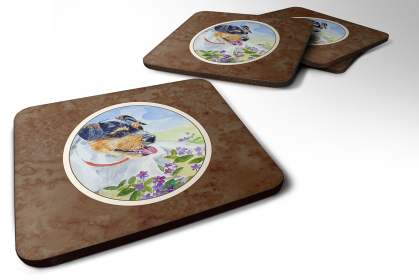 Dog Breed Terrier Group Foam Coaster (Color: Jack Russell Terrier 1, size: 3.5 x 3.5)