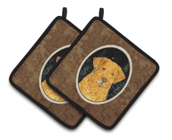 Starry Night Chesapeake Bay Retriever Pair of Pot Holders (Breed: Chesapeake Bay Retriever 4)